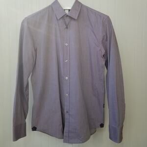 Hugo Boss Long Sleeve Button Up Dress Shirt Blue Slim Fit XL